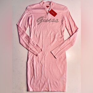Guess Light Pink Long Sleeve Dress